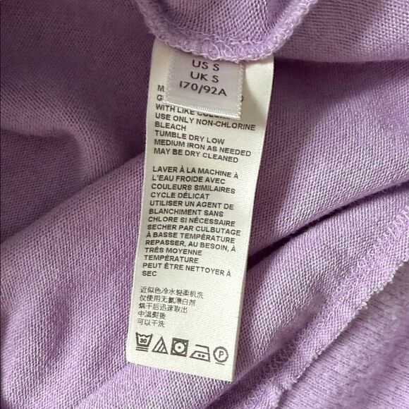 Free People Flaunt It Off The Shoulder Top Ballon Sleeve Lilac Size Small - Picture 9 of 9